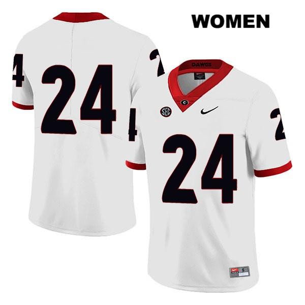 Georgia Bulldogs Women's Matthew Brown #24 NCAA No Name Legend Authentic White Nike Stitched College Football Jersey SFP6856RT